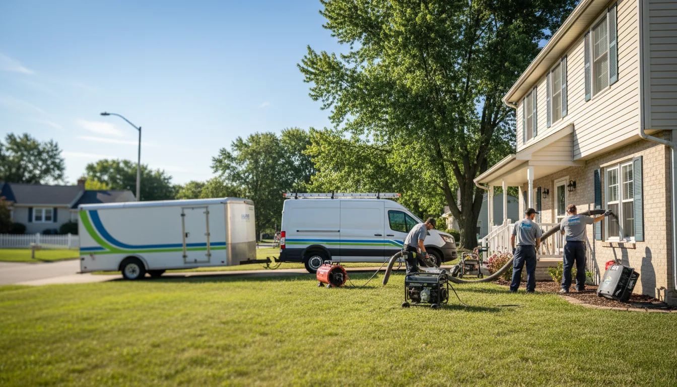 Flooded Basement Restoration And Cleanup With Repair in Oakford, IN near me